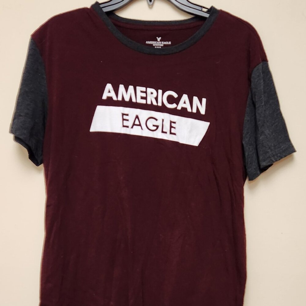 American Eagle AE Active Flex Lot of 3 T-shirts Men Burgundy Gray Medium